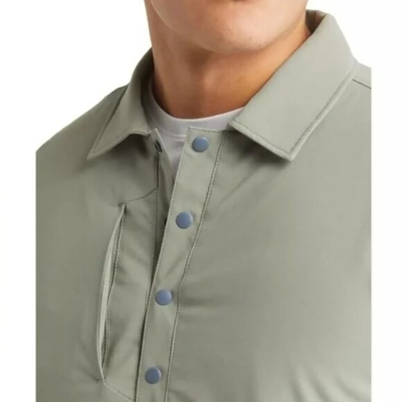 Peter Millar Crown Crafted Approach Insulated Snap Shirt Jacket Pullover Large - Picture 2 of 11